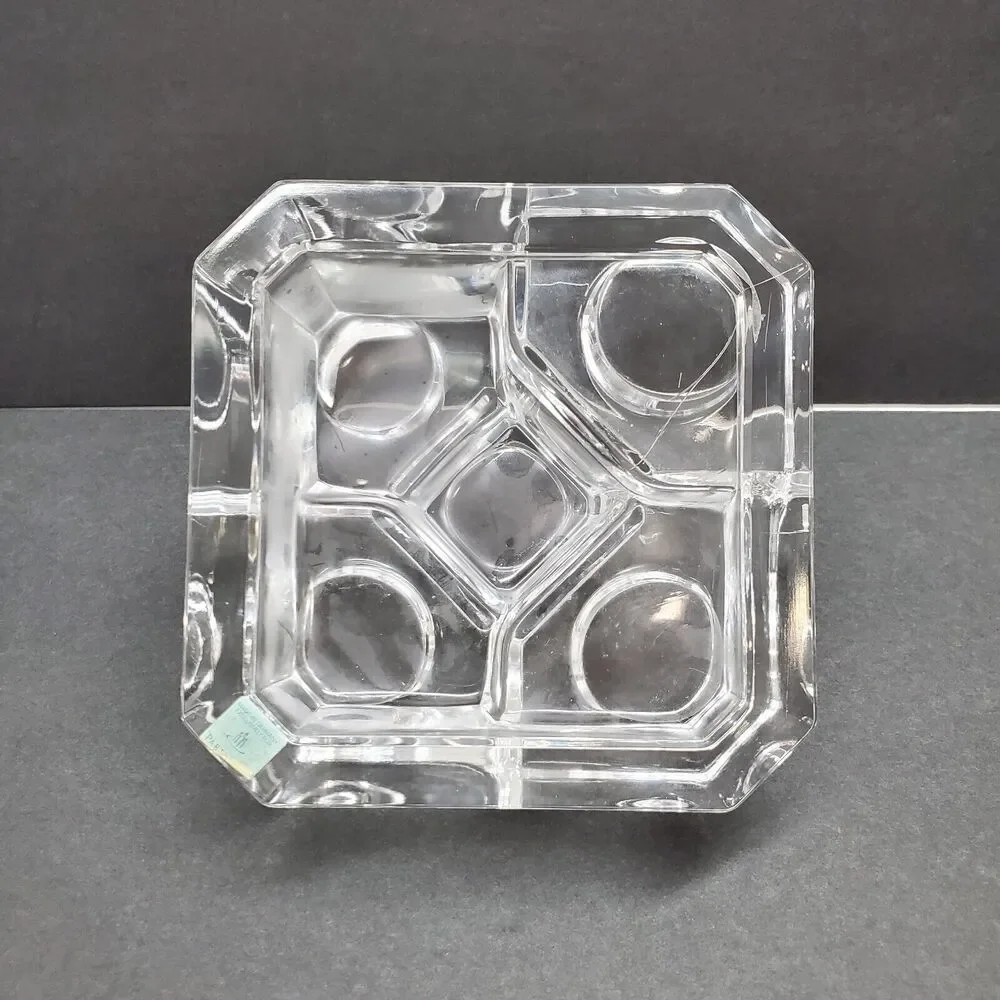 Partylite‎ Clear Glass Tiered Geometric 5-Light Votive Tea Light Candle Holder - Picture 7 of 7
